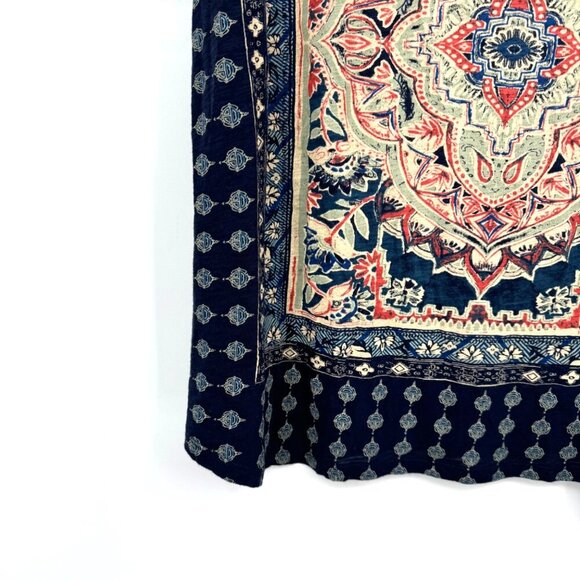 Lucky Brand Womens Persian Carpet T-Shirt Printed Short Sleeve Boho Tee Size 3X - Picture 4 of 10